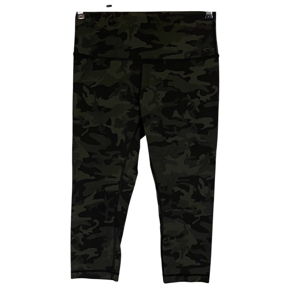 Lululemon Womens Wunder Under Crop High Rise Full On 21" Luxtreme‎ Camouflage 10